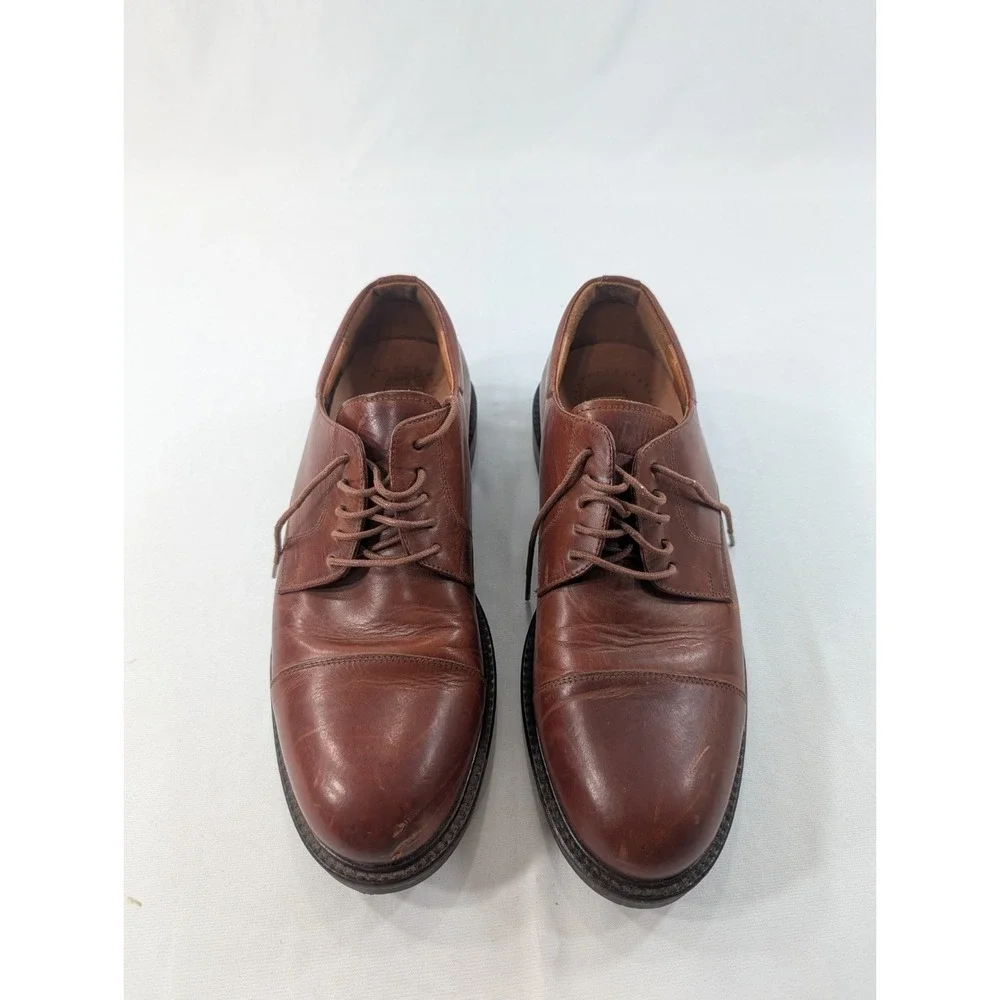 TABOR CAP TOE MEN'S‎ SHOES 10.5 M BROWN LEATHER JOHNSTON MURPHY